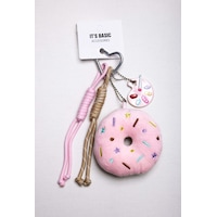 Standart Pembe Donut Detaylı Çoklu Charm Anahtarlık Çanta Kıyafet Ve Telefon Aksesuarı Standart Pembe Donut Detaylı Çoklu Charm Anahtarlık Çanta Kıyafet Ve Telefon Aksesuarı