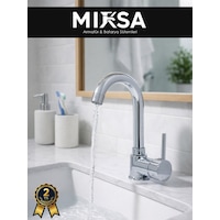 Armut Baston Borulu Banyo Lavabo Bataryası Çeşmesi Musluğu Çift Su Girişli Krom Armut Baston Borulu Banyo Lavabo Bataryası Çeşmesi Musluğu Çift Su Girişli Krom