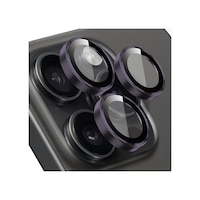 Buff Apple Uyumlu iPhone 15 Pro Max / 15 Pro Kamera Metal Lens Koruyucu Mor