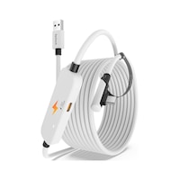 5m Usb 3.0 Vr Link Kablosu Meta Quest 3s/3/quest 2 Uyumlu Ekstra Şarj Portlu Beyaz