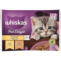 Whiskas Pouch Güveç Etli Pure Delight Tavuklu Ve Somonlu Yavru Kedi Yaş Maması 4x85 Gr 13 Paket, 52 Adet Tekli Whiskas Pouch Güveç Etli Pure Delight Tavuklu Ve Somonlu Yavru Kedi Yaş Maması 4x85 Gr 13 Paket, 52 Adet Tekli