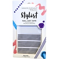 Elegant Touch Stylist Monochrome Nail Art Siyah-beyaz Renkler Tırnak Şerit Bant Süsü Elegant Touch Stylist Monochrome Nail Art Siyah-beyaz Renkler Tırnak Şerit Bant Süsü