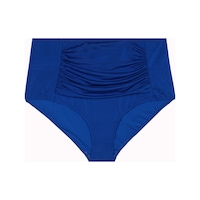 Büyük Beden Drape Detaylı Toparlayıcı Yüksek Bel Kadın Bikini Alt Saks Büyük Beden Drape Detaylı Toparlayıcı Yüksek Bel Kadın Bikini Alt Saks