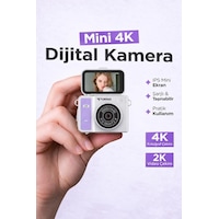 Torima CMR46 Mini Dijital Kamera 2K Flip Ekranlı Selfie Video Vlog Kamerası Mor Torima CMR46 Mini Dijital Kamera 2K Flip Ekranlı Selfie Video Vlog Kamerası Mor