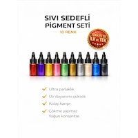 Epoksi Bazlı Parlak Sıvı Sedefli Pigment 10 Renk X 30 Gr Epoksi Bazlı Parlak Sıvı Sedefli Pigment 10 Renk X 30 Gr