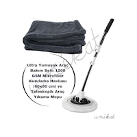 Ultra Yumuşak Araç Bakım 1300 Gsm Mikrofiber Kurulama Havlusu Ve Teleskopik Araç Yıkama Mopu Ultra Yumuşak Araç Bakım 1300 Gsm Mikrofiber Kurulama Havlusu Ve Teleskopik Araç Yıkama Mopu