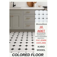 30cm X 30cm 10 Adet Yapışkanlı Karo Floor Pvc Panel Yer Zemin Kaplama Paneli Arkası Kauçuklu 3319 Çok Renkli 30cm X 30cm 10 Adet Yapışkanlı Karo Floor Pvc Panel Yer Zemin Kaplama Paneli Arkası Kauçuklu 3319 Çok Renkli