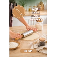 Porsima Mnb05771 Ahşap Saplı Paslanmaz Çelik Merdana Oklava Hamur Pizza Börek Açma Oklava 33cm Porsima Mnb05771 Ahşap Saplı Paslanmaz Çelik Merdana Oklava Hamur Pizza Börek Açma Oklava 33cm