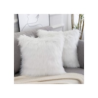Enc Home Peluş Kırlent Kılıfı Beyaz Enc Home Peluş Kırlent Kılıfı Beyaz