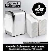 Masa Üstü Dispenser Peçete 150'li 5 Adet Masa Üstü Dispenser Peçete 150'li 5 Adet