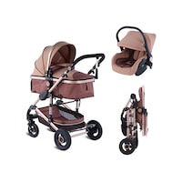 Baby Storch - Seyahat Sistem Bebek Arabası 3 İn 1 - Kahve/gold Renk Baby Storch - Seyahat Sistem Bebek Arabası 3 İn 1 - Kahve/gold Renk