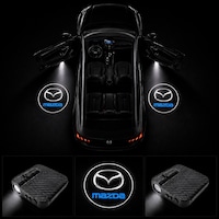 Mazda Kapı Altı Logo Projektör Led Işığı 2'li Set Pilli Kablosuz Kapı Karşılama Lambası Mazda Kapı Altı Logo Projektör Led Işığı 2'li Set Pilli Kablosuz Kapı Karşılama Lambası
