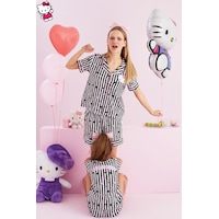 Siyah İnci Lisanslı %100 Pamuk Çok Renkli Düğmeli Biyeli Şort Pijama Takım Hk151 Siyah Beyaz Siyah İnci Lisanslı %100 Pamuk Çok Renkli Düğmeli Biyeli Şort Pijama Takım Hk151 Siyah Beyaz