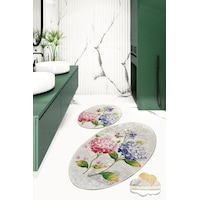 Ortanca Djt 2 Lı Set Banyo Halısı, Paspas Çok Renkli Ortanca Djt 2 Lı Set Banyo Halısı, Paspas Çok Renkli
