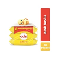 Dalin Avantaj Paket Islak Havlu 3 x 56'lı 168 Yaprak Dalin Avantaj Paket Islak Havlu 3 x 56'lı 168 Yaprak