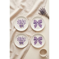 Lila Gift 4 Lü Seramik Tatlı Tabağı 16 Cm Lila Çiçek Desenli Pasta Kahvaltı Sunum Tabak Seti Şık Beyaz Lila Gift 4 Lü Seramik Tatlı Tabağı 16 Cm Lila Çiçek Desenli Pasta Kahvaltı Sunum Tabak Seti Şık Beyaz