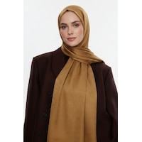 Mizalle & Yaqa Filigranlı Hardal Rengi Şal Hardal Mizalle & Yaqa Filigranlı Hardal Rengi Şal Hardal