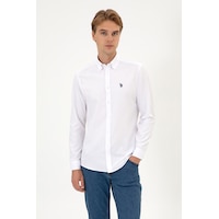 U.s. Polo Assn. Erkek Beyaz Gömlek Basic 50316723-vr013 Beyaz U.s. Polo Assn. Erkek Beyaz Gömlek Basic 50316723-vr013 Beyaz
