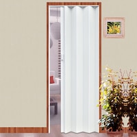 Pvc Katlanabilir Beyaz Akordiyon Kapı 85X203 Cm Pvc Katlanabilir Beyaz Akordiyon Kapı 85X203 Cm