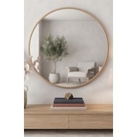 Gold Çerçeveli Metal Yuvarlak Ayna 70 cm Gold Çerçeveli Metal Yuvarlak Ayna 70 cm