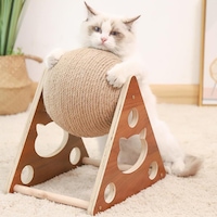 Tineke Ahşap Jüt İpli Kedi Tırmalama Topu Oyuncağı Evcil Hayvan Oyuncağı Tineke Ahşap Jüt İpli Kedi Tırmalama Topu Oyuncağı Evcil Hayvan Oyuncağı