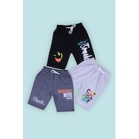 Panios Kids 3'lü Smile-brooklyn Nyc-sk Baskılı Erkek Çocuk Çift Cepli Siyah-füme Gri Şort Çok Renkli Panios Kids 3'lü Smile-brooklyn Nyc-sk Baskılı Erkek Çocuk Çift Cepli Siyah-füme Gri Şort Çok Renkli
