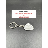 Baret Model Anahtarlık - Beyaz Baret Üst Düzey Yöneticiler, Mühendisler Baret Model Anahtarlık - Beyaz Baret Üst Düzey Yöneticiler, Mühendisler