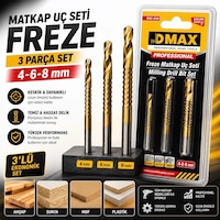 3 Parça Freze Matkap Ucu Seti 4-6-8 Mm Ahşap, Mdf Ve Sunta İçin Frezeleme Ve Delme Uçları, Matkap Uyumlu Kesici Uç Set 3 Parça Freze Matkap Ucu Seti 4-6-8 Mm Ahşap, Mdf Ve Sunta İçin Frezeleme Ve Delme Uçları, Matkap Uyumlu Kesici Uç Set