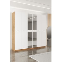 Aeka Ae-2191 Hisar Aynalı 6 Kapaklı Çok Bölmeli Askılı Ve Raflı Geniş Hacimli Gardırop 210x210 Cm Atlantik Çam - Beyaz Aeka Ae-2191 Hisar Aynalı 6 Kapaklı Çok Bölmeli Askılı Ve Raflı Geniş Hacimli Gardırop 210x210 Cm Atlantik Çam - Beyaz