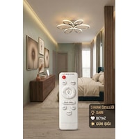 3 Renkli Yonca 6 Lı Krom Kumandalı Plafonyer Salon Mutfak Çocuk Odası Yemek Masası Ve Antre İçin Modern Led Gümüş 3 Renkli Yonca 6 Lı Krom Kumandalı Plafonyer Salon Mutfak Çocuk Odası Yemek Masası Ve Antre İçin Modern Led Gümüş
