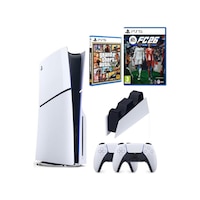 Playstation 5 Slim +2.kol Dualsense +şarj İstasyonu +ps5 Fc26 + Gta V Playstation 5 Slim +2.kol Dualsense +şarj İstasyonu +ps5 Fc26 + Gta V