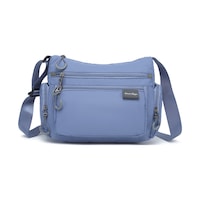 Smart Bags Mavi Orta Boy Çok Cepli Su Geçirmez Ultra Hafif Kumaş Kadın Çapraz Çanta Smart Bags Mavi Orta Boy Çok Cepli Su Geçirmez Ultra Hafif Kumaş Kadın Çapraz Çanta