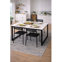 5'li Mutfak Masa Takımı, 4 Sandalye Ve 1 Masa, Yemek Odası, Bahçe Takımı, 4 Kişilik, Metal Ayaklı Masa: Beyaz/siyah- Sandalye: Siyah 5'li Mutfak Masa Takımı, 4 Sandalye Ve 1 Masa, Yemek Odası, Bahçe Takımı, 4 Kişilik, Metal Ayaklı Masa: Beyaz/siyah- Sandalye: Siyah