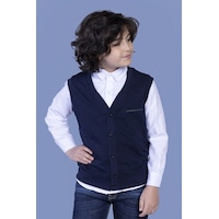 Toontoy Kids Toontoy Erkek Çocuk Düğmeli Yelek Lacivert Toontoy Kids Toontoy Erkek Çocuk Düğmeli Yelek Lacivert