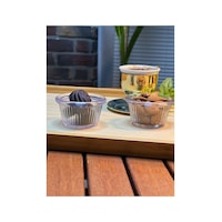Şeffaf Kristal Sosluk/reçellik/çerezlik Minimal Kase 6'lı Şeffaf Çok Renkli Şeffaf Kristal Sosluk/reçellik/çerezlik Minimal Kase 6'lı Şeffaf Çok Renkli