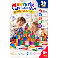 36 Parça Manyetik Blok Seti Çocuk Eğitici Manyetik Yapı Oyuncağı Zeka Geliştirici Yapı Blokları 3 Yaş Ve Üzeri 36 Parça Manyetik Blok Seti Çocuk Eğitici Manyetik Yapı Oyuncağı Zeka Geliştirici Yapı Blokları 3 Yaş Ve Üzeri