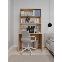 Asra Trend Raflı Çalışma Masası ÇM-03 %100 MDF Kitaplıklı Ofis Ders Masası Safir Meşe