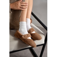 Nmoda Ultra Yumuşak Peluş Kadın Ev Babeti Ses Yapmaz Hafif Taban Panduf Koyu Vizon Nmoda Ultra Yumuşak Peluş Kadın Ev Babeti Ses Yapmaz Hafif Taban Panduf Koyu Vizon
