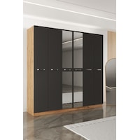 Aeka Ae-2191 Hisar Aynalı 6 Kapaklı Çok Bölmeli Askılı Ve Raflı Geniş Hacimli Gardırop 210x210 Cm Atlantik Çam - Antrasit Aeka Ae-2191 Hisar Aynalı 6 Kapaklı Çok Bölmeli Askılı Ve Raflı Geniş Hacimli Gardırop 210x210 Cm Atlantik Çam - Antrasit