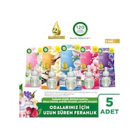 Elektrikli Oda Kokusu Yedek Yasemin Çiçeği + Büyülü Vanilya + Beyaz Orkide + Sakura Bahçesi + Lavanta Bahçesi 5x19 Ml Karışık Elektrikli Oda Kokusu Yedek Yasemin Çiçeği + Büyülü Vanilya + Beyaz Orkide + Sakura Bahçesi + Lavanta Bahçesi 5x19 Ml Karışık