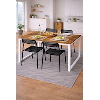 5'li Mutfak Masa Takımı, 4 Sandalye Ve 1 Masa, Yemek Odası, Bahçe Takımı, 4 Kişilik, Metal Ayaklı Masa: Çam/beyaz - Sandalye: Siyah 5'li Mutfak Masa Takımı, 4 Sandalye Ve 1 Masa, Yemek Odası, Bahçe Takımı, 4 Kişilik, Metal Ayaklı Masa: Çam/beyaz - Sandalye: Siyah