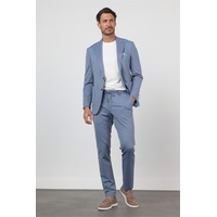 İmza Mavi Kendinden Desenli Mono Yaka 6 Drop Slim Fit Takım Elbise 1001260165 İmza Mavi Kendinden Desenli Mono Yaka 6 Drop Slim Fit Takım Elbise 1001260165