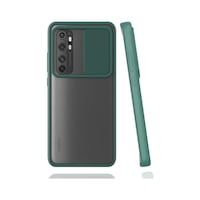 Noktaks - Xiaomi Uyumlu Xiaomi Mi Note 10 Lite - Kılıf Slayt Sürgülü Arkası Buzlu Lensi Kapak - Koyu Yeşil Noktaks - Xiaomi Uyumlu Xiaomi Mi Note 10 Lite - Kılıf Slayt Sürgülü Arkası Buzlu Lensi Kapak - Koyu Yeşil