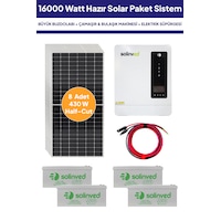 16 Kw 16000 Watt Güneş Enerjisi Hazır Solar Paket Sistem Half Cut Güneş Panelli 16 Kw 16000 Watt Güneş Enerjisi Hazır Solar Paket Sistem Half Cut Güneş Panelli