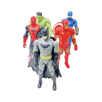 Spiderman Hulk Kaptan Amerika Batman Ironman 17cm. Işıklı Figürler Set Spiderman Hulk Kaptan Amerika Batman Ironman 17cm. Işıklı Figürler Set