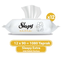 Sleepy Extra Islak Bebek Havlusu 12 x 90'lı 1080 Yaprak Sleepy Extra Islak Bebek Havlusu 12 x 90'lı 1080 Yaprak