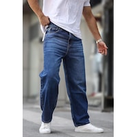 Madmext Koyu Mavi Erkek Yıkamalı Baggy Jean 7216-koyu Mavi Koyu Mavi Madmext Koyu Mavi Erkek Yıkamalı Baggy Jean 7216-koyu Mavi Koyu Mavi