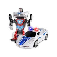 Transformers Robota Dönüşen Işıklı, Sesli, Sensörlü Oyuncak Polis Arabası Ferrari Model Beyaz Transformers Robota Dönüşen Işıklı, Sesli, Sensörlü Oyuncak Polis Arabası Ferrari Model Beyaz