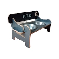 Realwood Özel İsim Baskılı Ahşap Kademeli Eğimli Kedi Köpek Kasesi Realwood Özel İsim Baskılı Ahşap Kademeli Eğimli Kedi Köpek Kasesi