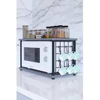 Çevir Kur Metal Telli Mikrodalga Üstü Raf Baharatlık Askılı Çok Amaçlı Mutfak Organizer Antrasit Çevir Kur Metal Telli Mikrodalga Üstü Raf Baharatlık Askılı Çok Amaçlı Mutfak Organizer Antrasit